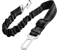 🐾 enhanced adjustable dog seat belt harness for small, medium, and large dogs and cats | durable reflective pet car safety belt with elastic nylon buffer | ideal for travel and daily use - black logo