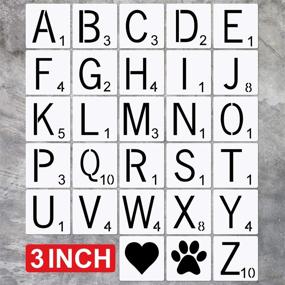 img 4 attached to 🔠 Premium Laser-Cut 3 Inch Scrabble Letters Stencil for Wood Painting - Ideal for DIY Projects and Personalized Home Wall Decor