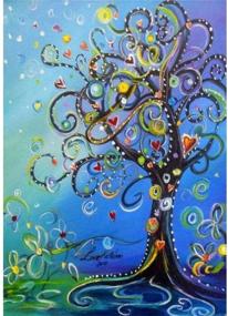 img 4 attached to 🌳 Love Tree 5D Diamond Painting Kit - Full Drill Rhinestone Embroidery Cross Stitch Supply for Arts and Crafts, Wall Decor - 11.8x15.8 inch Canvas
