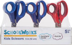 img 1 attached to ✂️ Schoolworks Back to School Supplies: Bulk Blunt-tip Kids Scissors, 5 Inch, Set of 12, Red/Blue