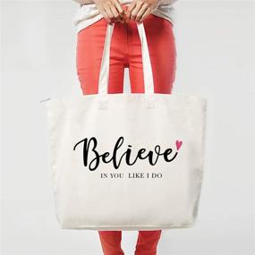 img 1 attached to Inspirational Believe Do Best Friend Girls Tote