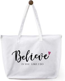 img 2 attached to Inspirational Believe Do Best Friend Girls Tote