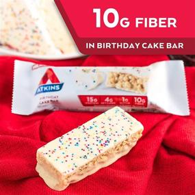 img 1 attached to 🎂 Atkins Birthday Cake Protein Meal Bar: Crispy & Creamy with Almond Butter. Keto-Friendly, 5 Count (Pack of 6)