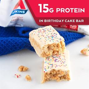 img 2 attached to 🎂 Atkins Birthday Cake Protein Meal Bar: Crispy & Creamy with Almond Butter. Keto-Friendly, 5 Count (Pack of 6)