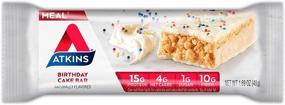 img 3 attached to 🎂 Atkins Birthday Cake Protein Meal Bar: Crispy & Creamy with Almond Butter. Keto-Friendly, 5 Count (Pack of 6)