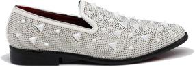 img 3 attached to Stylish Vintage Spikes Sparkle Formal Men's Shoes for Fashionable Gents