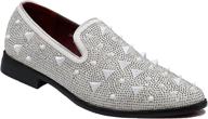 stylish vintage spikes sparkle formal men's shoes for fashionable gents logo