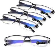 teraise 4pcs fashion anti-blue light reading glasses for men and women - computer reader (1.5x) - improved seo logo