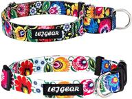 2-pack martingale dog collar with floral pattern for dogs - cute girl dog 🌸 collars | safety buckle | adjustable flower collar for puppy & small, medium, large dogs logo