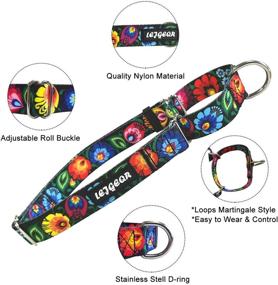 img 2 attached to 2-Pack Martingale Dog Collar with Floral Pattern for Dogs - Cute Girl Dog 🌸 Collars | Safety Buckle | Adjustable Flower Collar for Puppy & Small, Medium, Large Dogs