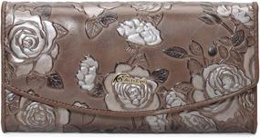 img 4 attached to 👜 ArtsEye Trifold Women's Handbags & Wallets: Genuine Leather Embossed Collection in Wallets