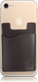 img 3 attached to 📱 CardBuddy Deluxe: Brown Leather Stick-On Credit Card Holder for iPhone & Android Smartphones