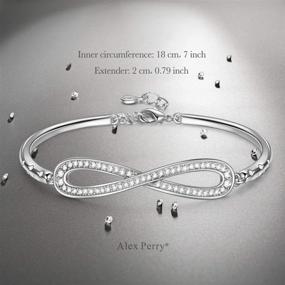 img 3 attached to 🎁 Alex Perry Christmas Jewelry Gifts: ✦Endless Love✦ Sparkling Infinity Bangle with Austrian Crystal - Perfect Women's Bracelet for Birthdays