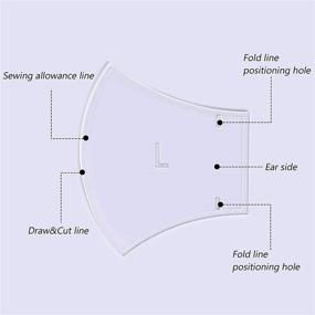 img 1 attached to 👥 Sewing Template: Face Protector Plastic Pattern for DIY, Acrylic Sew Rulers Kit - 3 Sizes, for Children and Adults