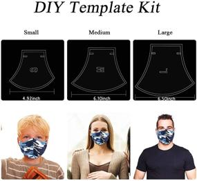 img 3 attached to 👥 Sewing Template: Face Protector Plastic Pattern for DIY, Acrylic Sew Rulers Kit - 3 Sizes, for Children and Adults