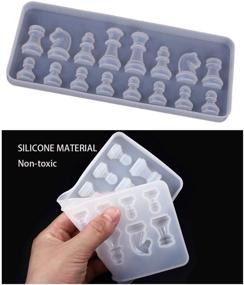 img 1 attached to 🎲 Chess Resin Mold-White: All-in-One Silicone Mold for 3D International Chess, Resin Casting, Fondant Cake, Candle, and DIY Decorations