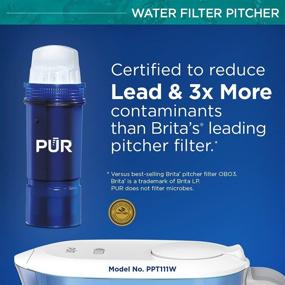 img 3 attached to 💧 PUR PPT111W Ultimate Filtration Water Filter Pitcher: Enhanced 11-Cup White Model