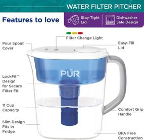 img 1 attached to 💧 PUR PPT111W Ultimate Filtration Water Filter Pitcher: Enhanced 11-Cup White Model