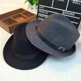 img 1 attached to EachEver Toddler Fedora Cotton Photography Boys' Accessories ~ Hats & Caps