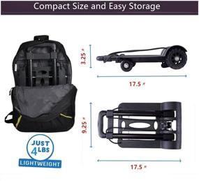 img 1 attached to 🛠️ Folding 4 Wheel Construction Lightweight Personal: The Ultimate Portable Solution