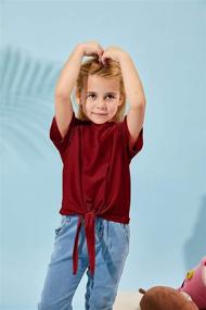 img 3 attached to 👚 Stylish Girls' Maroon Casual T Shirts Sleeve in Tops, Tees & Blouses Collection