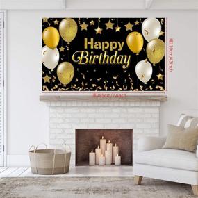 img 3 attached to 🎉 Black Gold Birthday Backdrop: Stunning Decoration for 30th, 40th, 50th, or 60th Birthday Parties - Perfect Photo Studio Booth Background, Cake Table Banner - Ideal for Men, Women, and Baby Birthday Celebrations