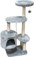 🐱 miao paw cat tree tower condo: a multifunctional sisal scratching furniture for cats - enhance their playtime and provide a cozy bed in four colors logo