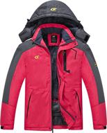 men's waterproof ski snowboard jacket - winter windproof mountain snow hooded coat логотип