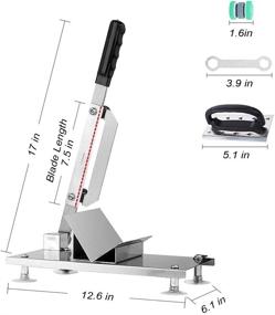img 1 attached to 🔪 Коммерческая машина для нарезки говядины баранины - ручной нержавеющей стали резак для использования на дому, идеально подходит для любителей хот-пота (металлическое серебро)