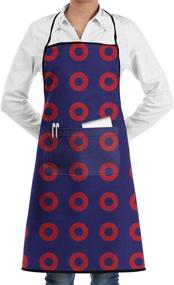 img 1 attached to 👨 Waterproof Bib Apron Chef Apron with Pockets for Men and Women - Stain Resistant, Durable, & Easy Care