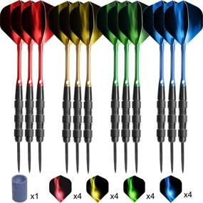 img 4 attached to 🎯 Get Precision and Style with the VOOVOO 20 Grams Steel Tip Darts Set - 12 Pack Professional Darts with Aluminum Shaft, Standard Flights, Sharpener, O'Rings - 4 Color Options!