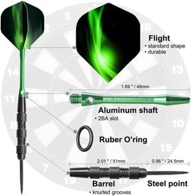 img 3 attached to 🎯 Get Precision and Style with the VOOVOO 20 Grams Steel Tip Darts Set - 12 Pack Professional Darts with Aluminum Shaft, Standard Flights, Sharpener, O'Rings - 4 Color Options!