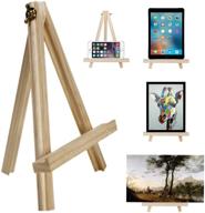 🖼️ cettkowns 9 inch tall wood tripod easel: portable stand for sketching, painting, and photo display logo