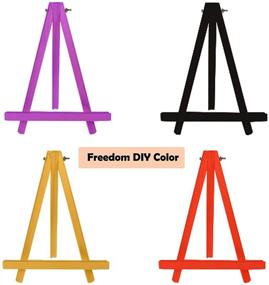 img 1 attached to 🖼️ Cettkowns 9 Inch Tall Wood Tripod Easel: Portable Stand for Sketching, Painting, and Photo Display