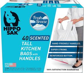 img 4 attached to 🦛 Hippo Sak Fresh Breeze Scented Tall Kitchen Trash Bags, 13 Gallon (40 Count)