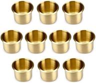 🔥 premium set of 10 standard size brass drop-in cup holders by brybelly - sturdy and stylish beverage holders! логотип