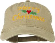 merry christmas mistletoe embroidered cap by e4hats.com: stylish and festive hat logo