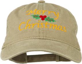 img 4 attached to Merry Christmas Mistletoe Embroidered Cap by e4Hats.com: Stylish and Festive Hat