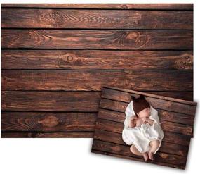 img 4 attached to 🌳 Funnytree Rustic Brown Wooden Floor Photography Backdrop – Vintage Retro Wood Board Background for Newborn Baby Shower, Kids Birthday, Wedding Party Decorations – Portrait Banner Photo Booth Studio Props (7x5ft)