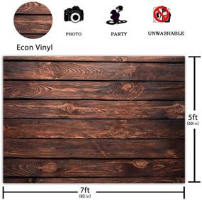 img 3 attached to 🌳 Funnytree Rustic Brown Wooden Floor Photography Backdrop – Vintage Retro Wood Board Background for Newborn Baby Shower, Kids Birthday, Wedding Party Decorations – Portrait Banner Photo Booth Studio Props (7x5ft)