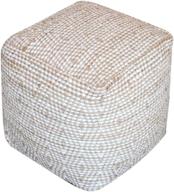 🪑 ivory abella fabric pouf by christopher knight home: elegant and versatile seating choice" logo