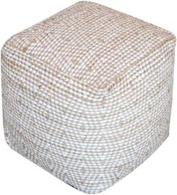 img 4 attached to 🪑 Ivory Abella Fabric Pouf by Christopher Knight Home: Elegant and Versatile Seating Choice"