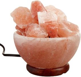 img 3 attached to 🌟 Himalayan Bowl Salt Lamp with Authentic Salt Chunks: A Natural Glow of Serenity