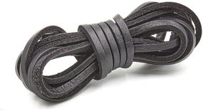 img 1 attached to Gaucho Goods - 72-inch Flat Leather Laces Braided Cord (3mm), Black (2 Pack)