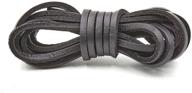 gaucho goods - 72-inch flat leather laces braided cord (3mm), black (2 pack) logo