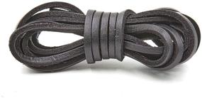 img 3 attached to Gaucho Goods - 72-inch Flat Leather Laces Braided Cord (3mm), Black (2 Pack)