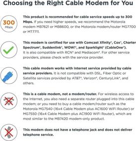 img 3 attached to 📶 MOTOROLA MB7420 16x4 Cable Modem - 686 Mbps DOCSIS 3.0, Comcast XFINITY, Charter Spectrum, Time Warner Cable, Cox, BrightHouse & More Certified