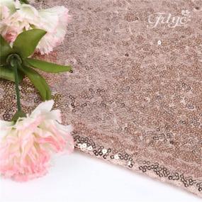 img 2 attached to 🌹 TRLYC Rose Gold Tablecloth - Add Glamour and Elegance to Your Dining Experience