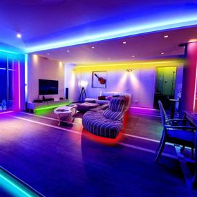 img 2 attached to Enhance Your Space with 3.28ft Rechargeable RGB LED Strip Lights: Perfect for Party, Home Decor, and More!