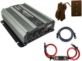 img 4 attached to VertaMax Pure SINE Wave 1000W Inverter - Reliable Power for Solar, RV, Car, Boat - 12V DC to AC - Includes Cables, Remote Control, ANL Fuse, USB Port